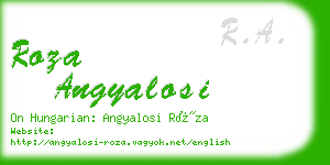 roza angyalosi business card